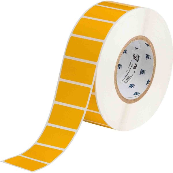 Harsh Environment Multi-Purpose Polyester Labels for 3in Core Printers - 1in x 2in Yellow